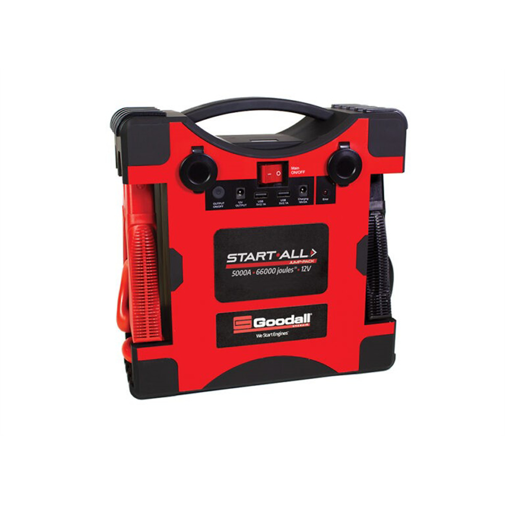 Goodall Manufacturing Start-All Jump Starter — 5000 Amps, 60000 Joules, 12V, LED Emergency Light, Model# GDLJP-12-5000T